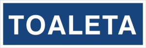 Znak TOALETA