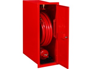 Hydrant DN 25 BOCZNY z wężem 30mb. WNĘKOWY  z miejscem na gaśnicę pod hydrantem