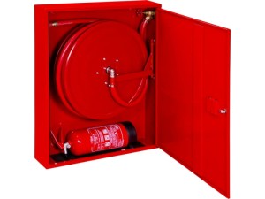 Hydrant DN 25 z wężem 20mb. ZAWIESZANY SMUKŁY z mejscem na gaśnicę pod hydrantem