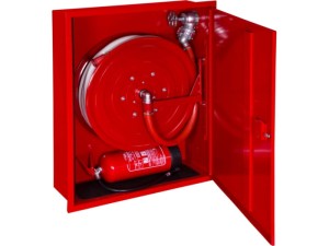 Hydrant DN 33 z wężem 30mb. WNĘKOWY z miejscem na gaśnicę pod hydrantem 