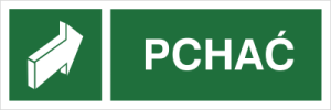 Znak Pchać aby otworzyć 